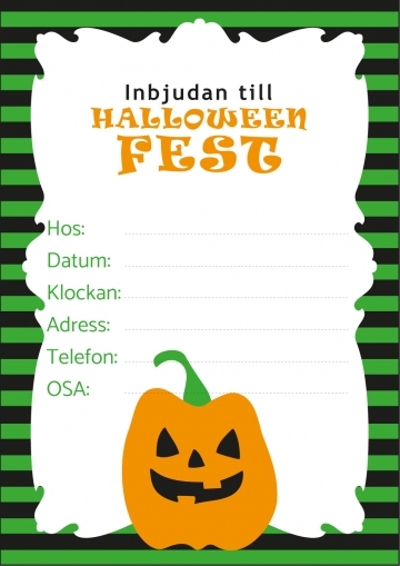 Inbjudan Halloween Inbjudan Halloween