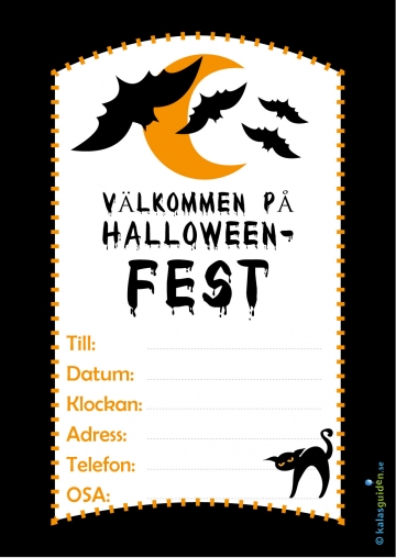 Välkommen på halloweenfest