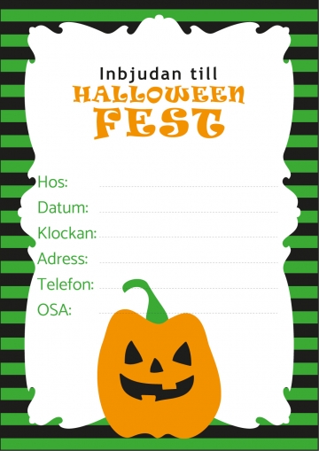 Inbjudan Halloween