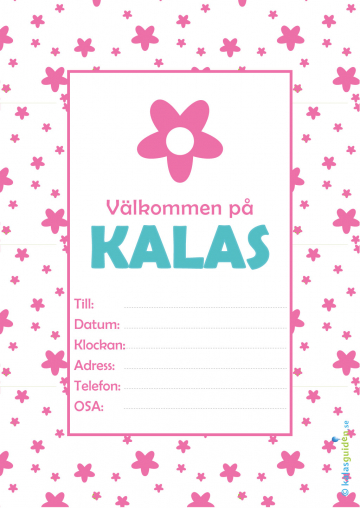 Inbjudningskort Välkommen på kalas